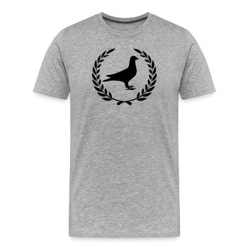 Pigeon competition pigeon - Men's Premium Organic T-Shirt - heather grey - Front - Damien (186cm)