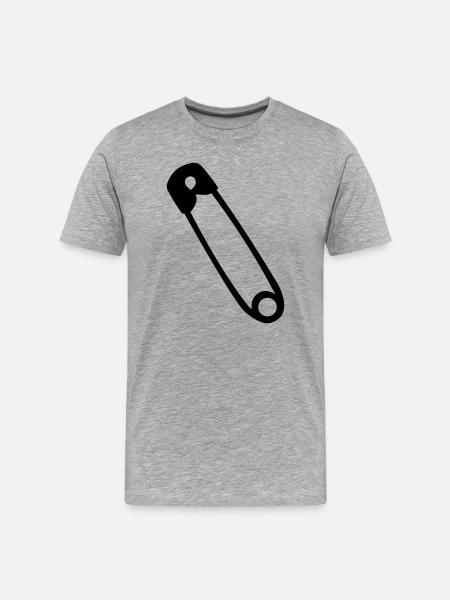 épingle de sûreté - T-shirt bio Premium Homme - gris chiné