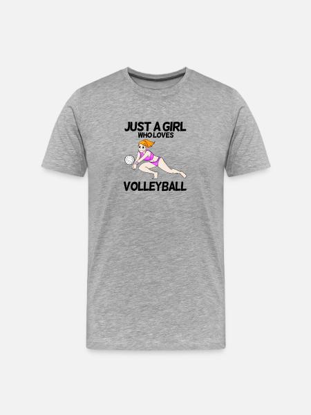 Volleyball Girl Gift - Men's Premium Organic T-Shirt - heather grey