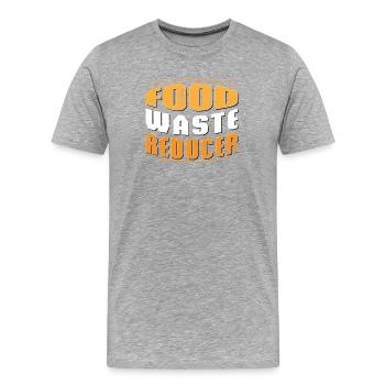 FOOD WASTE REDUCER - Men's Premium Organic T-Shirt - heather grey - Front - Damien (186cm)