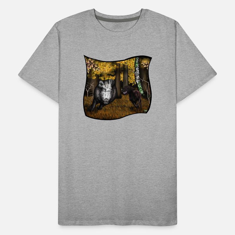 Chasse à la marche T-shirt bio Premium Homme