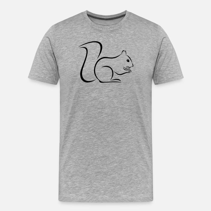 Eichhörnchen - Männer Premium Bio T-Shirt - Grau meliert