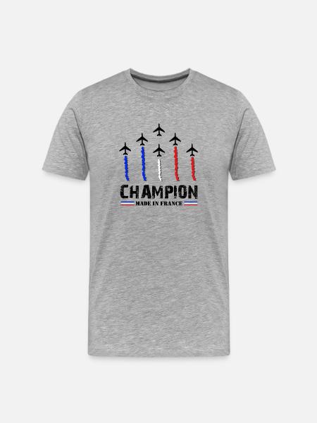 Champion Made In France, French Drivers - Men's Premium Organic T-Shirt - heather grey