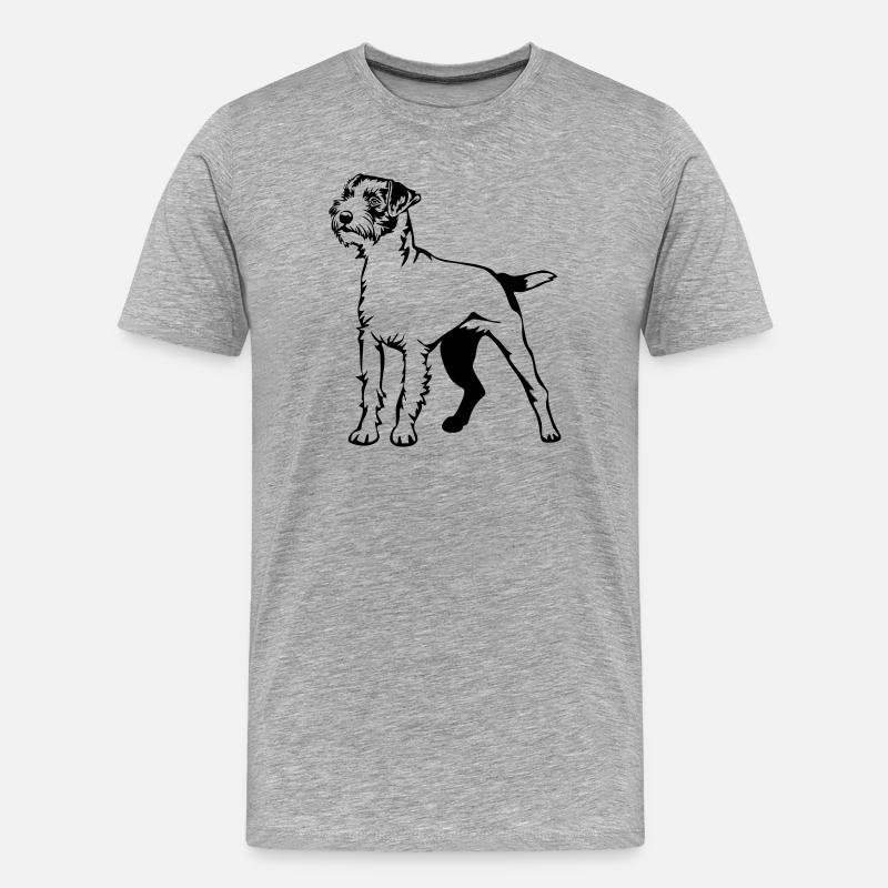 Parson Russell Terrier - Männer Premium Bio T-Shirt - Grau meliert