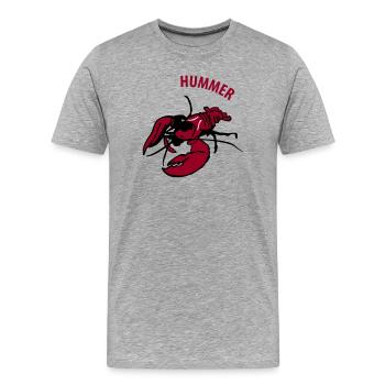 Homard - T-shirt bio Premium Homme - gris chiné - Devant - Damien (186cm)