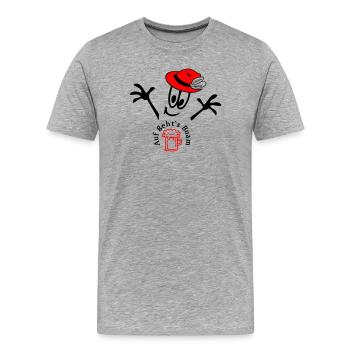 Auf geht's Buam, Comic - Männer Premium Bio T-Shirt - Grau meliert - Vorne - Damien (186cm)