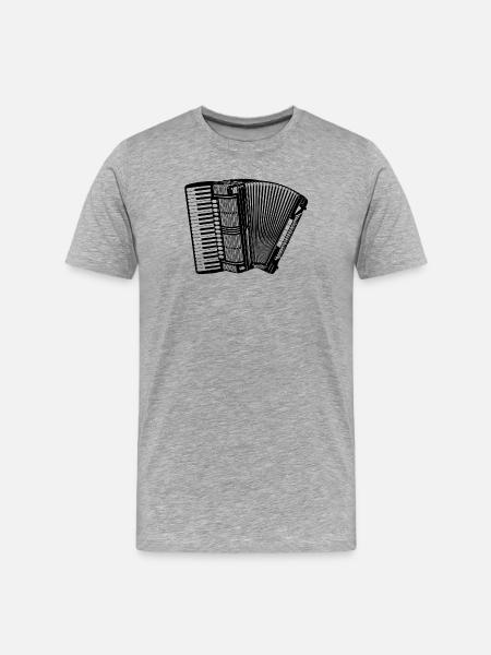 Accordion - Men's Premium Organic T-Shirt - heather grey