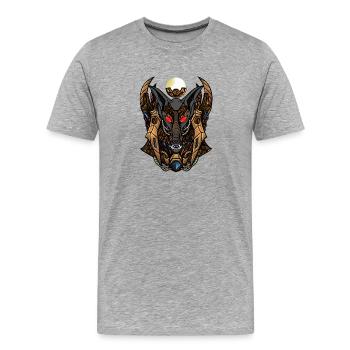 Steampunk of anubis - Men's Premium Organic T-Shirt - heather grey - Front - Damien (186cm)