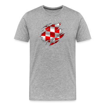 Croatie - Croatie - T-shirt bio Premium Homme - gris chiné - Devant - Damien (186cm)