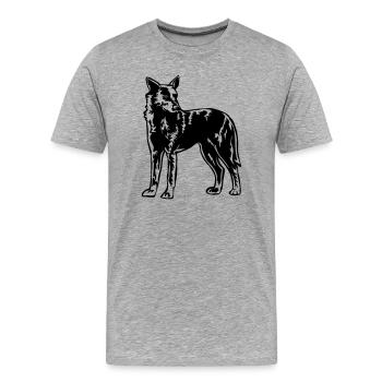 Hollandse Herder - Men's Premium Organic T-Shirt - heather grey - Front - Damien (186cm)