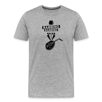 Cadeau humour OSS 117 - parodie film culte SCEP - T-shirt bio Premium Homme - gris chiné - Devant - Damien (186cm)