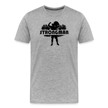 homme fort nature homme fort pierre symbole pouvoir - T-shirt bio Premium Homme - gris chiné - Devant - Damien (186cm)