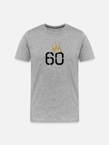 60th birthday - Men's Premium Organic T-Shirt - heather grey