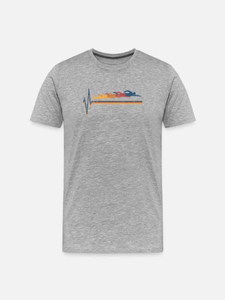 Schwimmen Schwimmer - Männer Premium Bio T-Shirt - Grau meliert