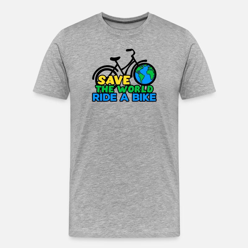 Umwelt Mutter Erde Statement Umweltschutz - Männer Premium Bio T-Shirt - Grau meliert