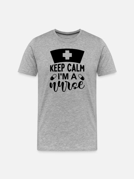 Keep calm im a nurse - Men's Premium Organic T-Shirt - heather grey