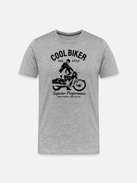 Biker Motorcycle Design - Men's Premium Organic T-Shirt - heather grey
