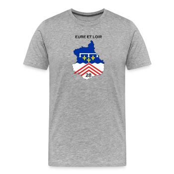 Eure und Lorbeeren - Männer Premium Bio T-Shirt - Grau meliert - Vorne - Damien (186cm)