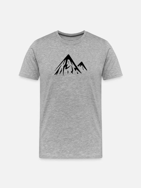 Mountain Mountains - Men's Premium Organic T-Shirt - heather grey