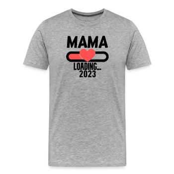 Mom 2023 - Expectant Mother 2023 loading - Men's Premium Organic T-Shirt - heather grey - Front - Damien (186cm)