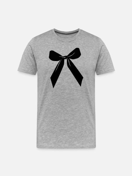 Schwarze Schleife - Männer Premium Bio T-Shirt - Grau meliert