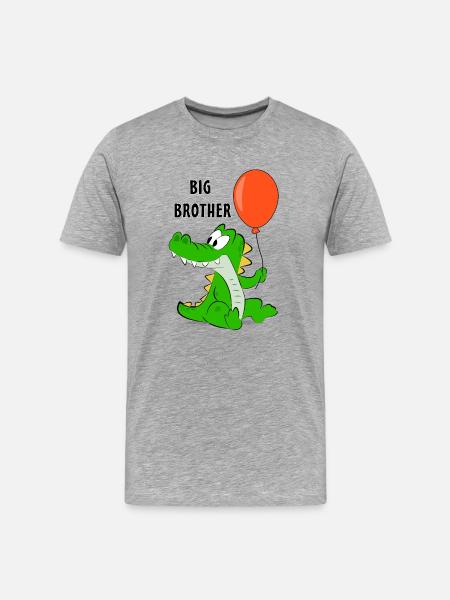 Big Brother Cute Animal - Men's Premium Organic T-Shirt - heather grey