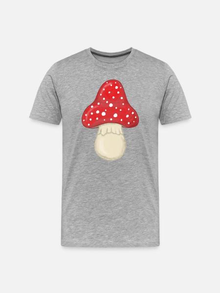 Fly agaric - Men's Premium Organic T-Shirt - heather grey