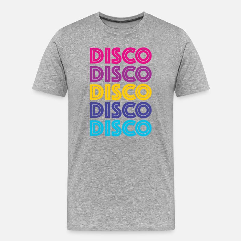 Disco Disco Disco - Männer Premium Bio T-Shirt - Grau meliert
