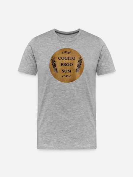 Cogito Ergo Sum - Men's Premium Organic T-Shirt - heather grey
