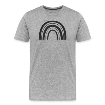Arc-en-ciel - T-shirt bio Premium Homme - gris chiné - Devant - Damien (186cm)