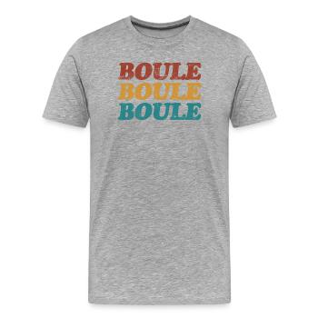 Pétanque de boule pour les joueurs de pétanque et de pétanque - T-shirt bio Premium Homme - gris chiné - Devant - Damien (186cm)
