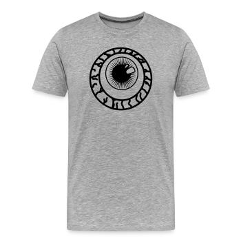 Augenpupille, Optiker - Männer Premium Bio T-Shirt - Grau meliert - Vorne - Damien (186cm)