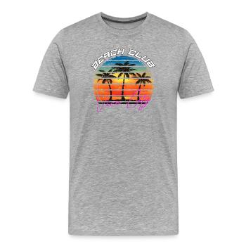 Beach Club Vice City GTA - Men's Premium Organic T-Shirt - heather grey - Front - Damien (186cm)