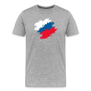 République tchèque - T-shirt bio Premium Homme - gris chiné - Devant - Damien (186cm)