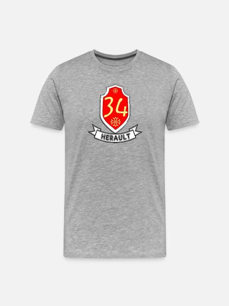 Hérault - Men's Premium Organic T-Shirt - heather grey