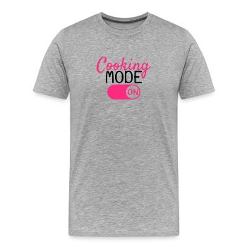 Cuisinier - T-shirt bio Premium Homme - gris chiné - Devant - Damien (186cm)