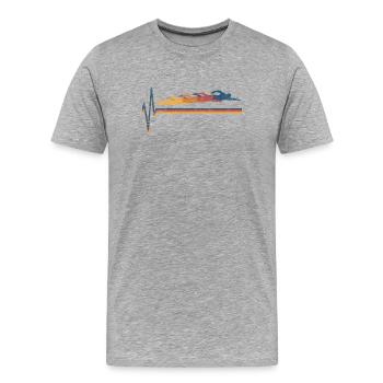 Schwimmen Schwimmer - Männer Premium Bio T-Shirt - Grau meliert - Vorne - Damien (186cm)