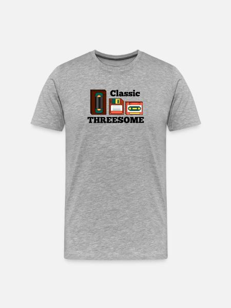 Retro Old School Analog - Men's Premium Organic T-Shirt - heather grey
