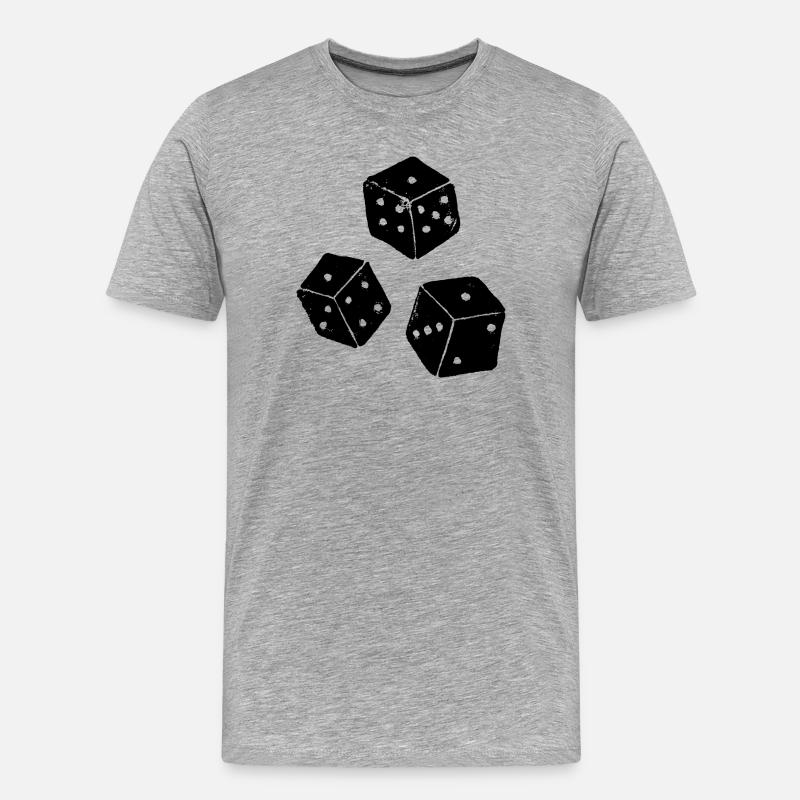 | de Chicago | Jeu de dés Chigg - T-shirt bio Premium Homme - gris chiné