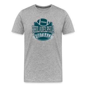 Football américain de Philadelphie - T-shirt bio Premium Homme - gris chiné - Devant - Damien (186cm)