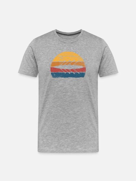 Rudern Ruderer Rudermannschaft - Männer Premium Bio T-Shirt - Grau meliert