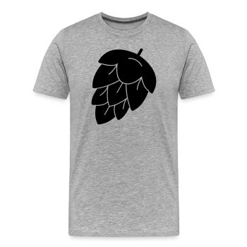 hops for beer - Men's Premium Organic T-Shirt - heather grey - Front - Damien (186cm)