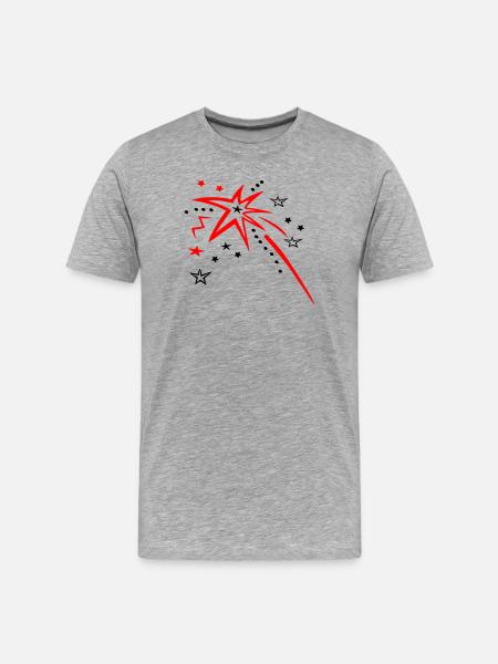 Stars, fireworks, shooting star - Men's Premium Organic T-Shirt - heather grey