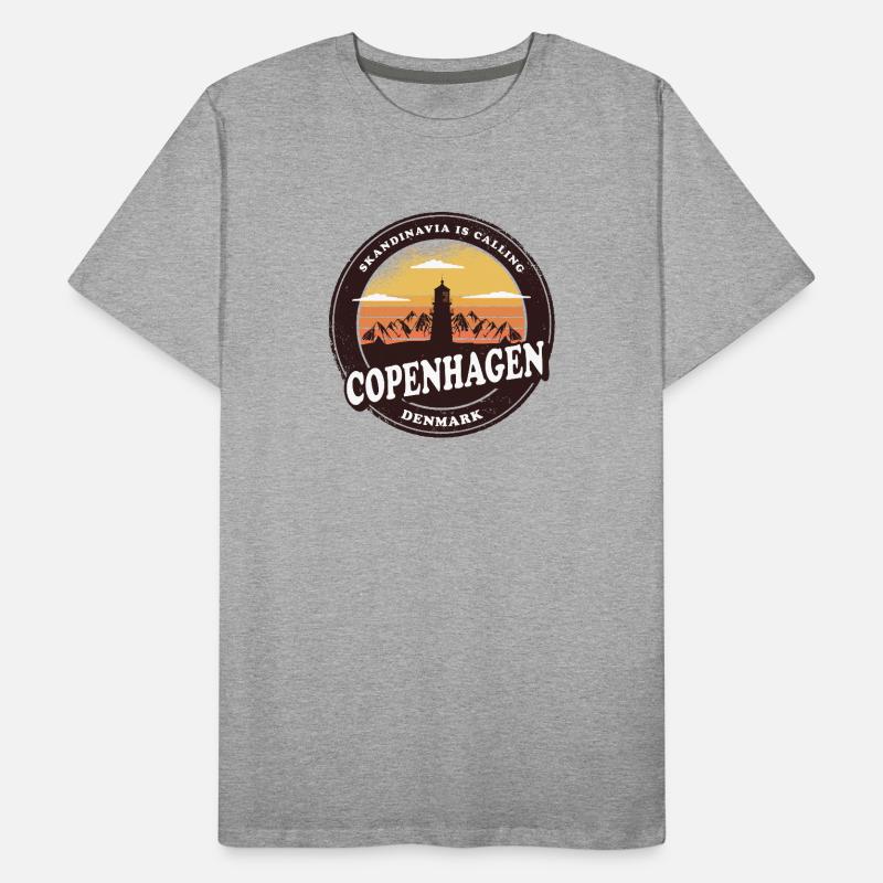 Kopenhagen Dänemark Leuchtturm Design Männer Premium Bio T-Shirt
