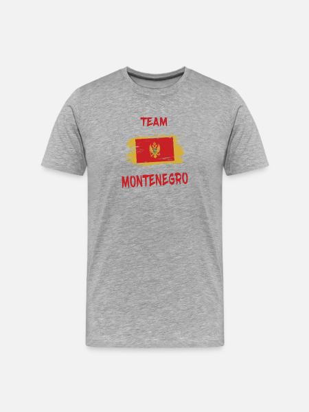 Team Montenegro flags design/gift idea - Men's Premium Organic T-Shirt - heather grey
