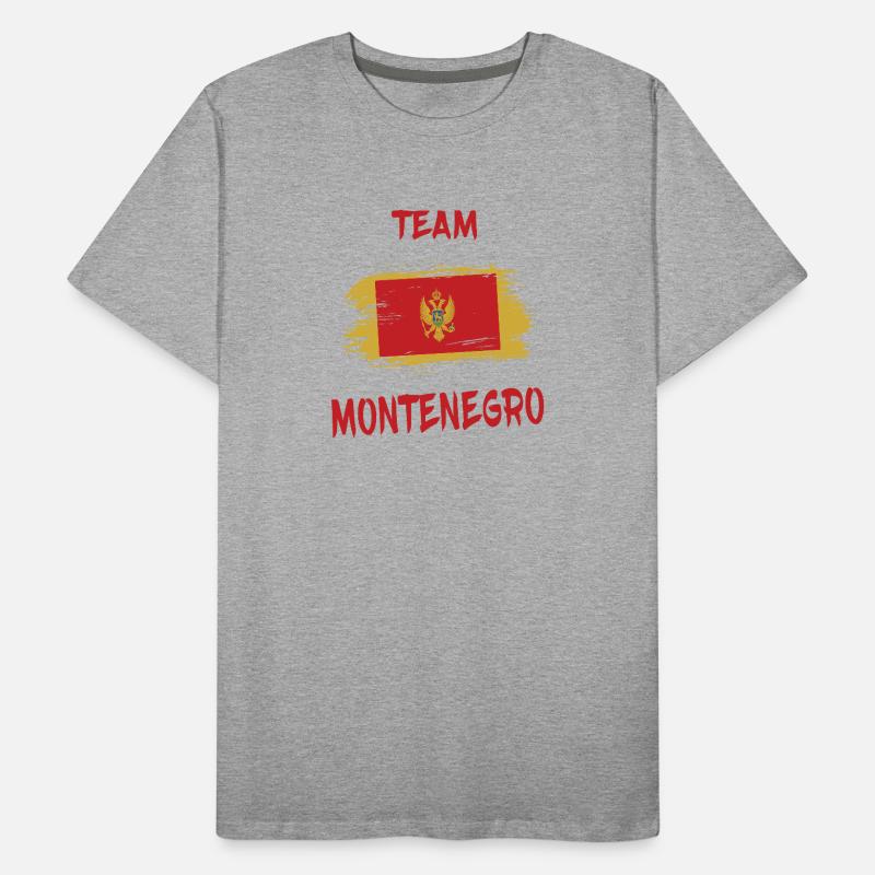 Drapeaux Team Montenegro design/idée cadeau T-shirt bio Premium Homme