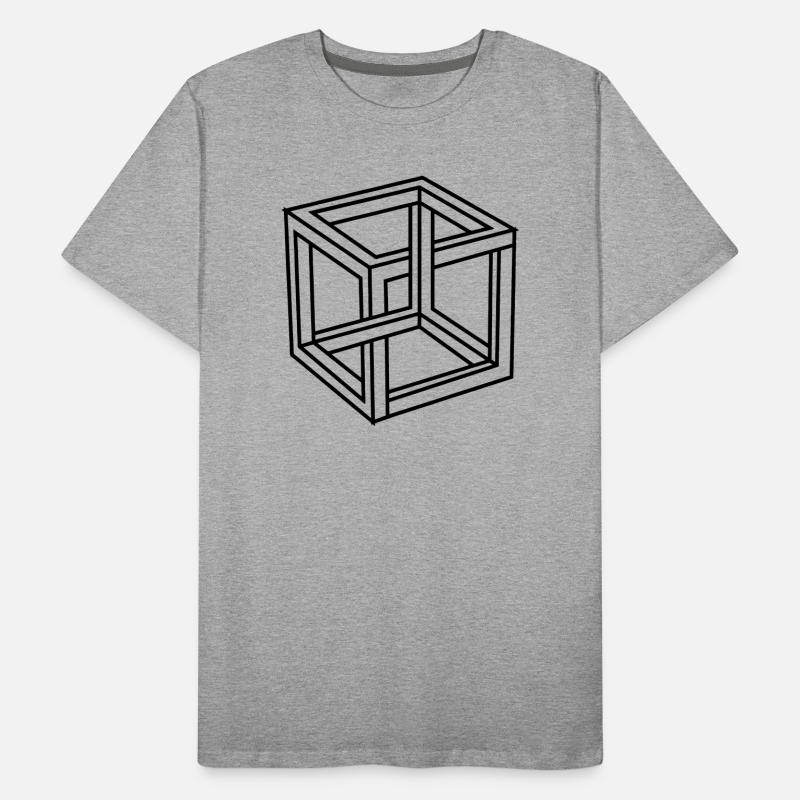 Esher unmöglicher Block oder Quadrat Männer Premium Bio T-Shirt