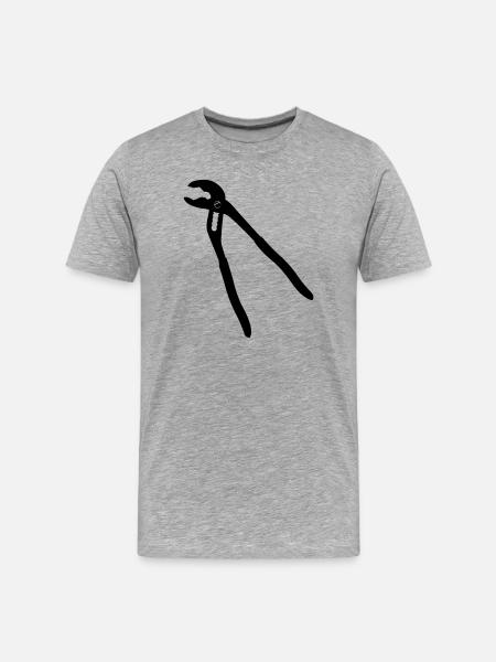 Water pump pliers open - Men's Premium Organic T-Shirt - heather grey