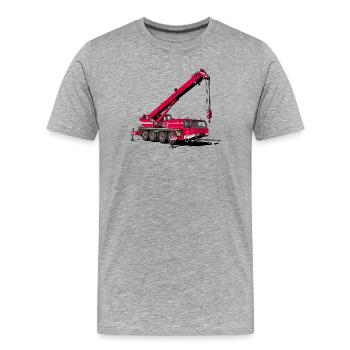 Mobile crane - Men's Premium Organic T-Shirt - heather grey - Front - Damien (186cm)