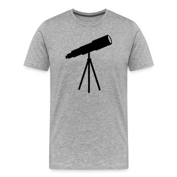 Télescope Stargazer - T-shirt bio Premium Homme - gris chiné - Devant - Damien (186cm)